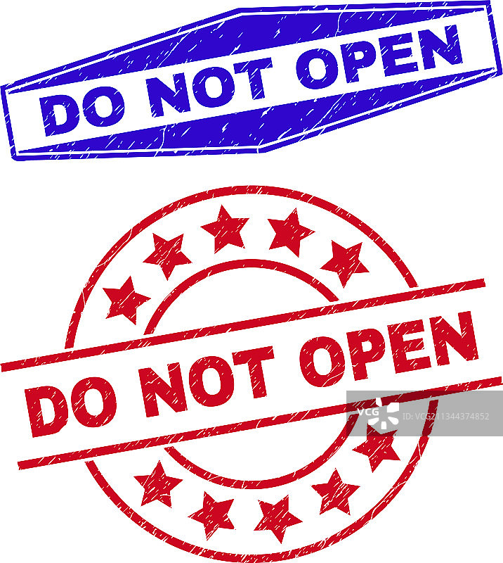 请勿开启不洁的圆形六边形封条图片素材