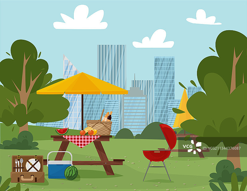 城市公园场景图片素材