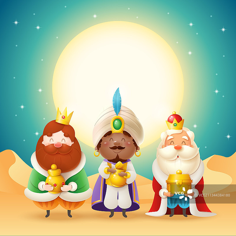 带着礼物的三个智者 - 主显节庆祝活动图片素材