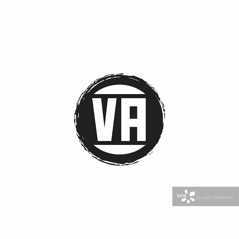 VA首字母抽象标志图片素材