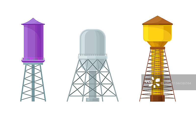 金属制高架水塔或水箱图片素材