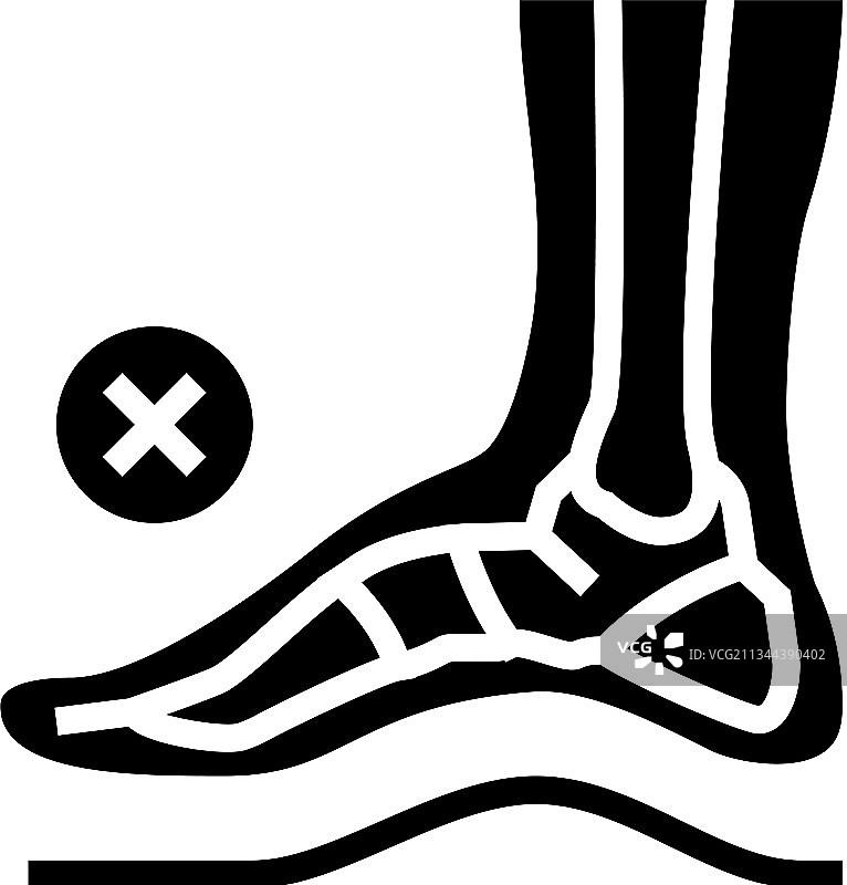 骨骼姿势畸形足部标志字形图标图片素材