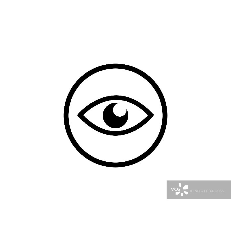 人眼视觉扁平风格简约图标图片素材