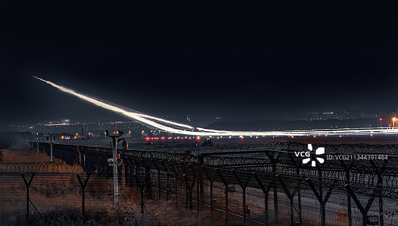 武宿机场之夜图片素材