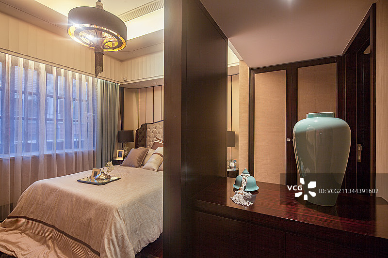 样板房，卧室，古典，中式，民国图片素材