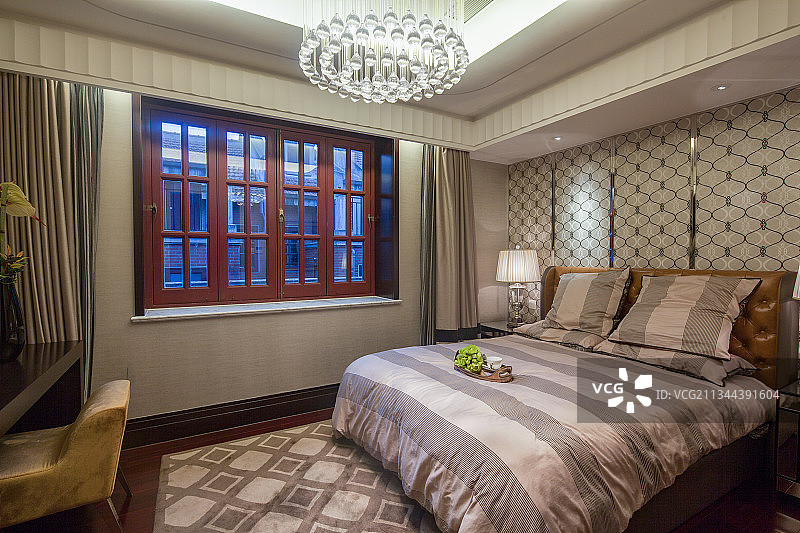 样板房，卧室，古典，中式，民国图片素材