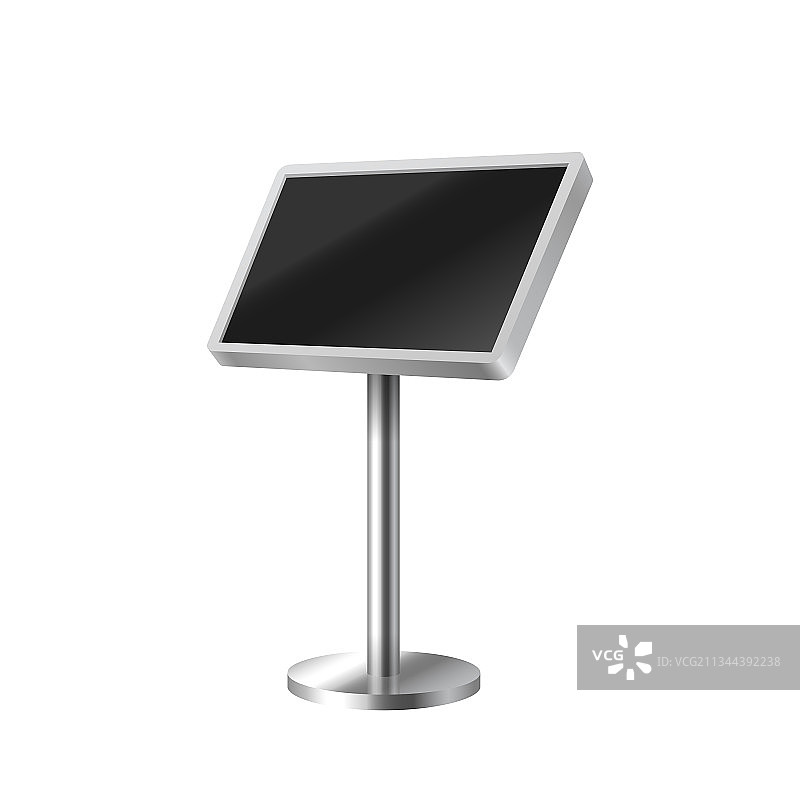 带触摸屏的逼真信息亭图片素材