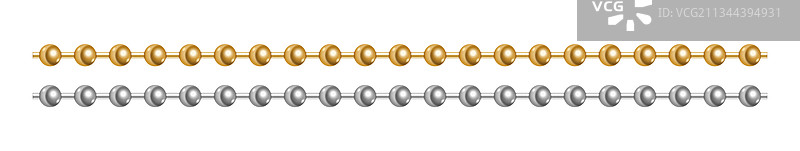 逼真风格金银链珠宝套装图片素材