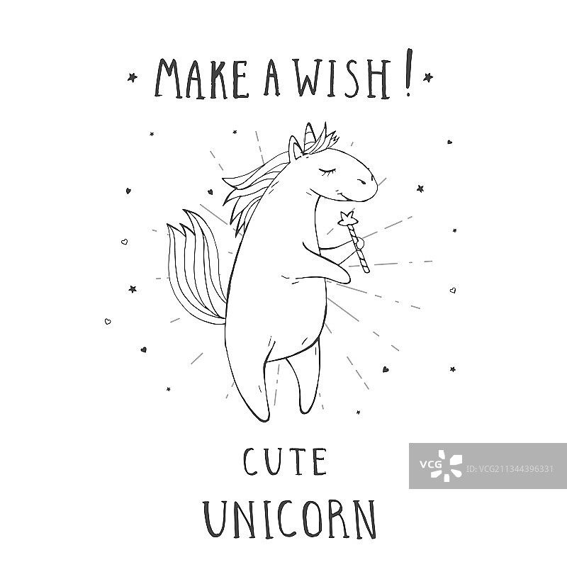 可爱的独角兽图片素材