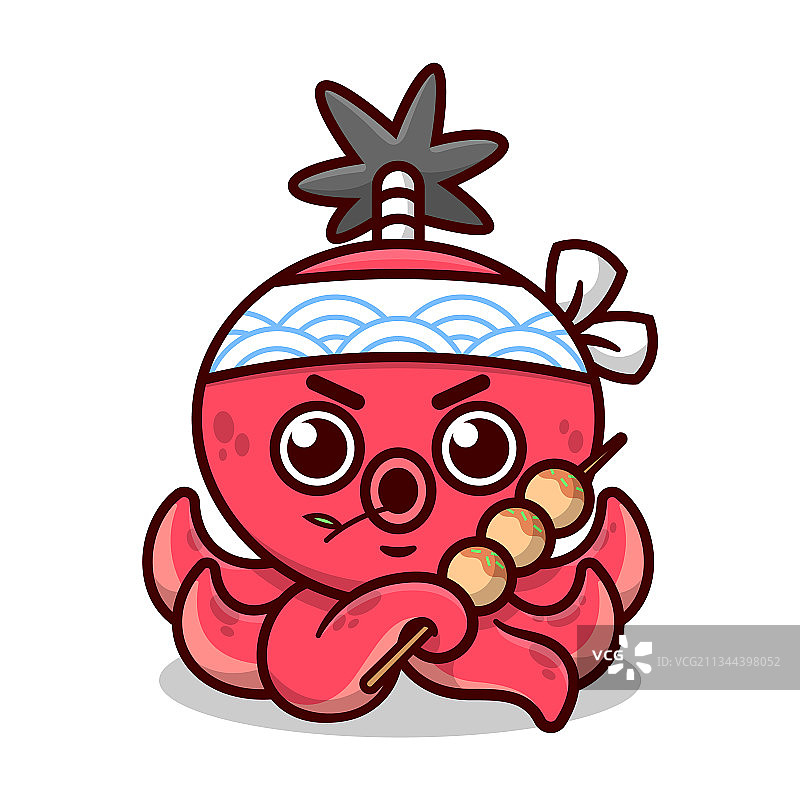 发型可爱的武士章鱼图片素材