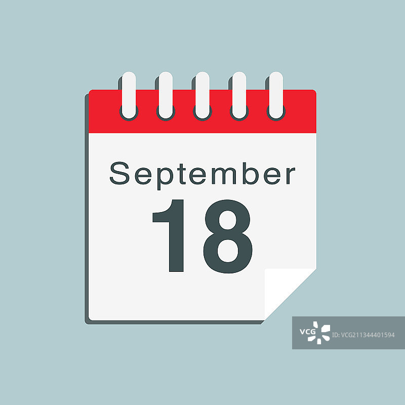 9月18日日历日期图标模板图片素材