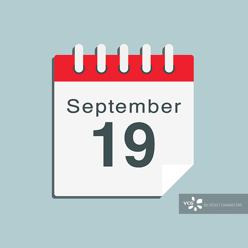 9月19日日历页面图标模板图片素材