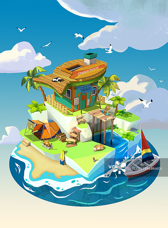 海岛假日图片素材