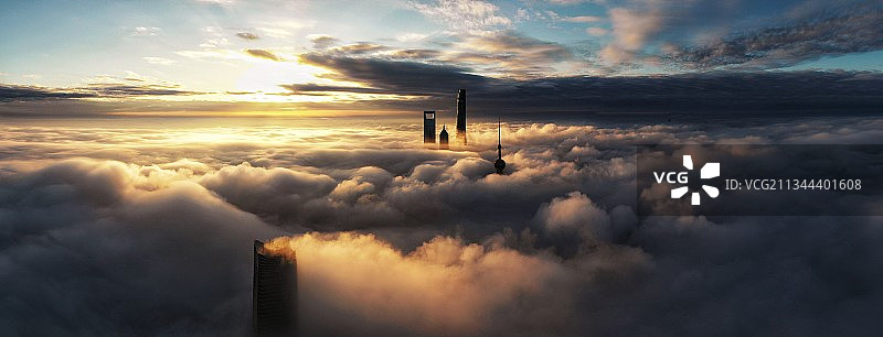 魔都的早晨图片素材