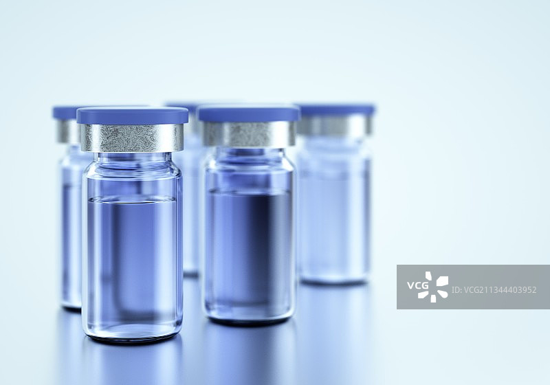 3D渲染的医用玻璃瓶图片素材