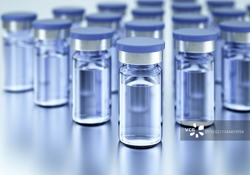 3D渲染的医用玻璃瓶图片素材