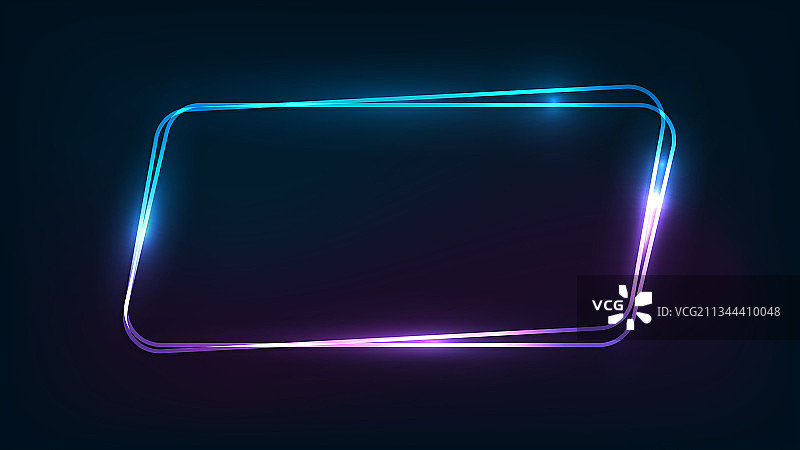 闪耀霓虹双框效果图片素材