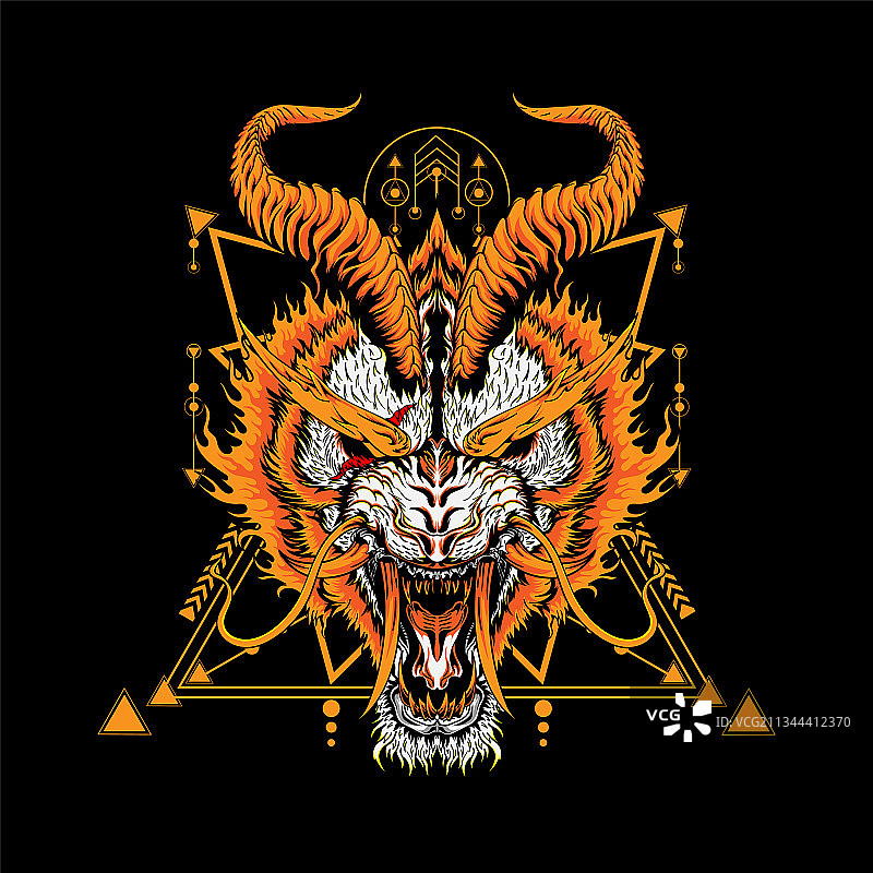 可用于吉祥物标志游戏标志的白虎图片素材