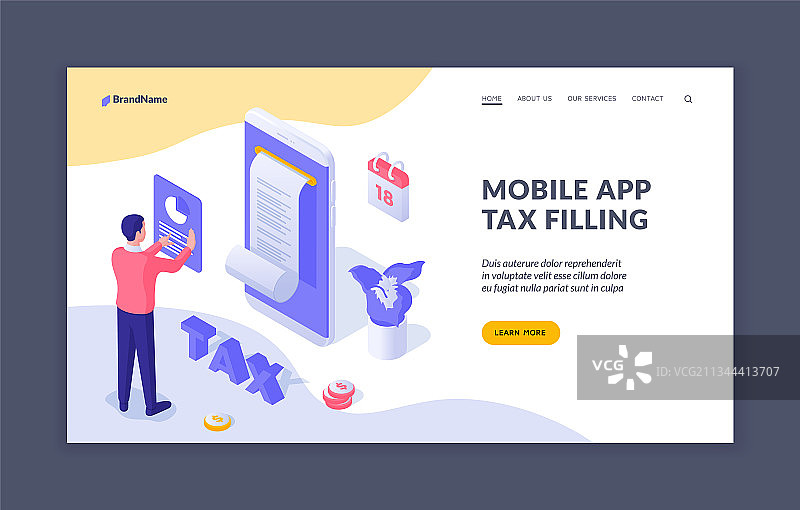 移动应用中的金融报告图片素材