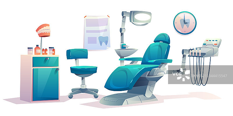 牙科诊所牙科柜内部口腔科图片素材