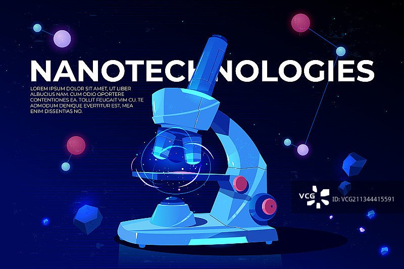 纳米技术研究卡通banner图片素材