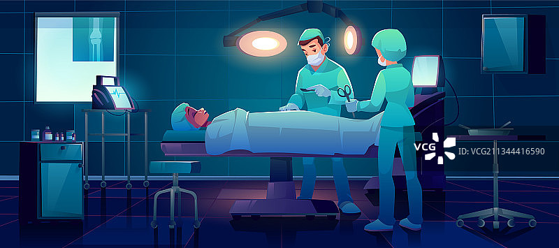 整形外科医生在手术室为病人做手术图片素材