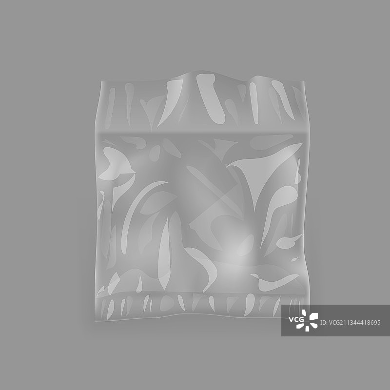 灰色背景上的光面塑料包装袋图片素材
