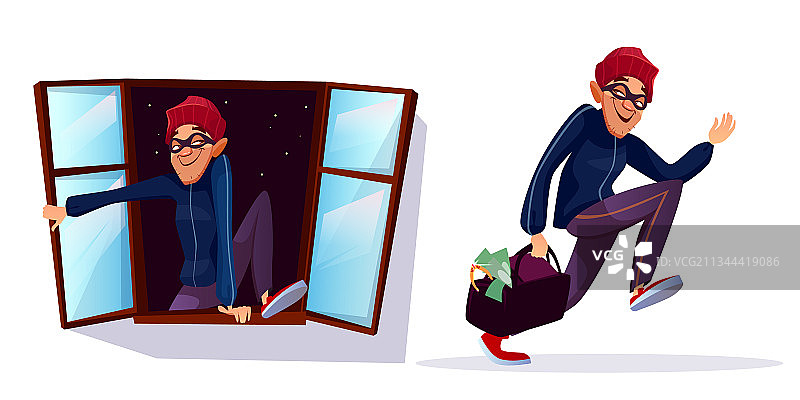 卡通强盗小偷角色合集图片素材