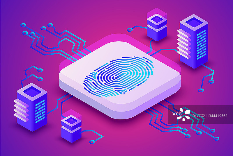 生物识别区块链技术图片素材