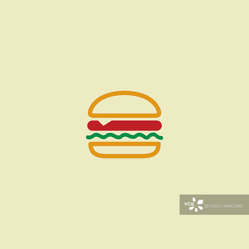 汉堡简约标志图片素材