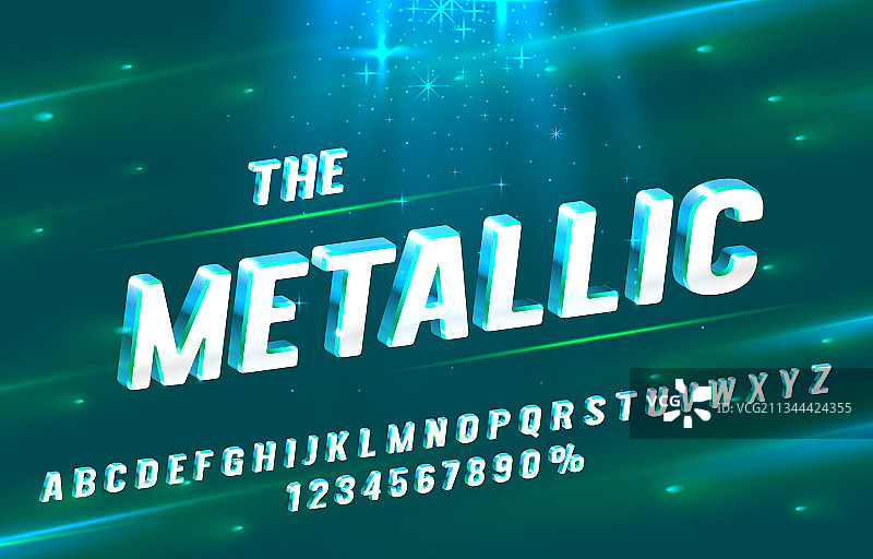 金属字体集图片素材