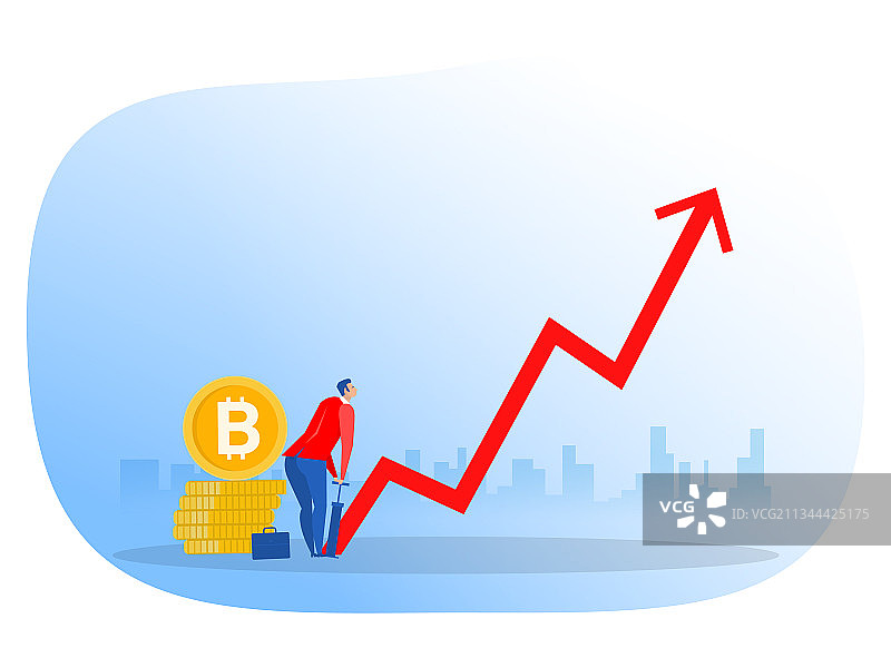 比特币气泵增长投资图片素材