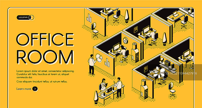 商业公司办公室2.5D网页图片素材