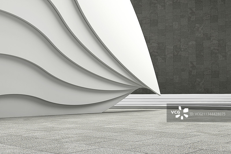 3D现代简洁水泥空间背景图片素材