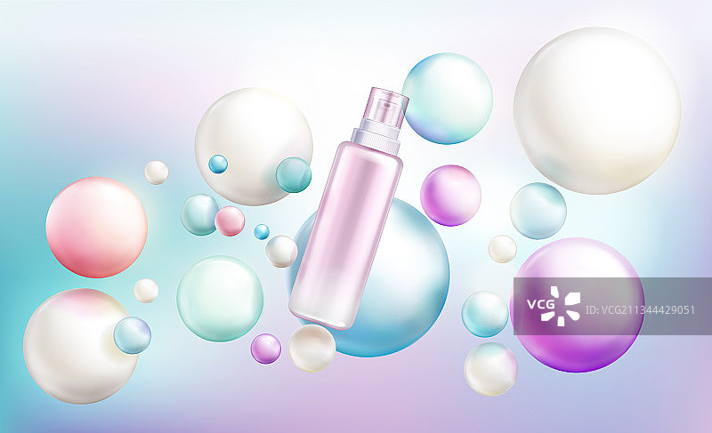 化妆品喷雾瓶模型美容化妆品管图片素材