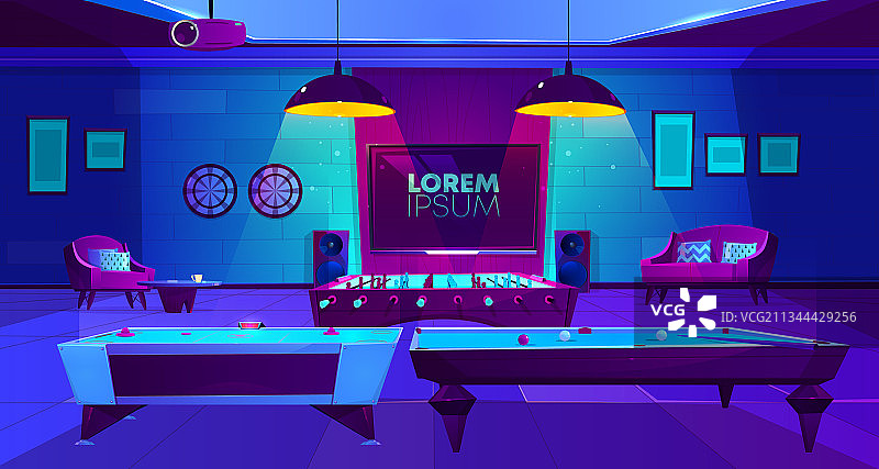 房屋地下室休闲娱乐室图片素材