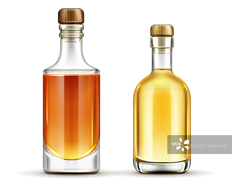 龙舌兰威士忌波旁酒瓶套装图片素材
