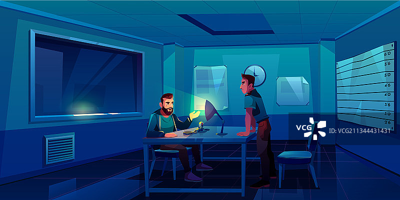 警察局审讯罪犯图片素材