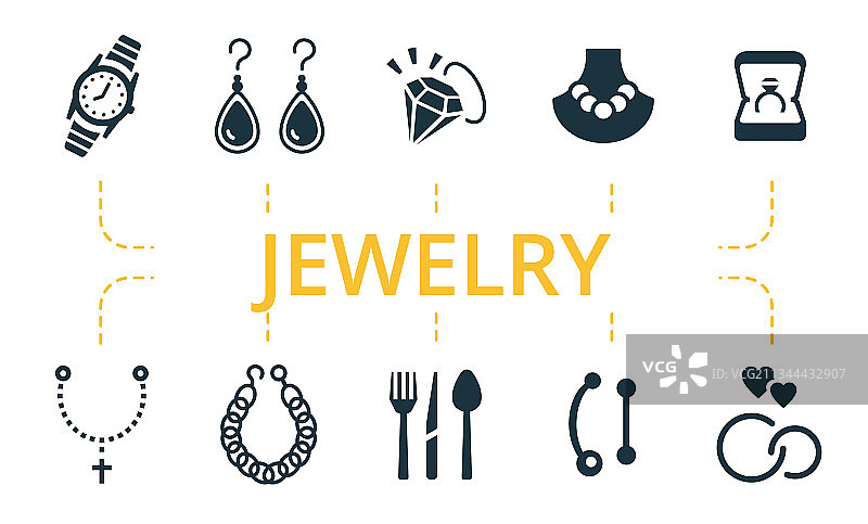 珠宝图标集（可编辑主题）图片素材