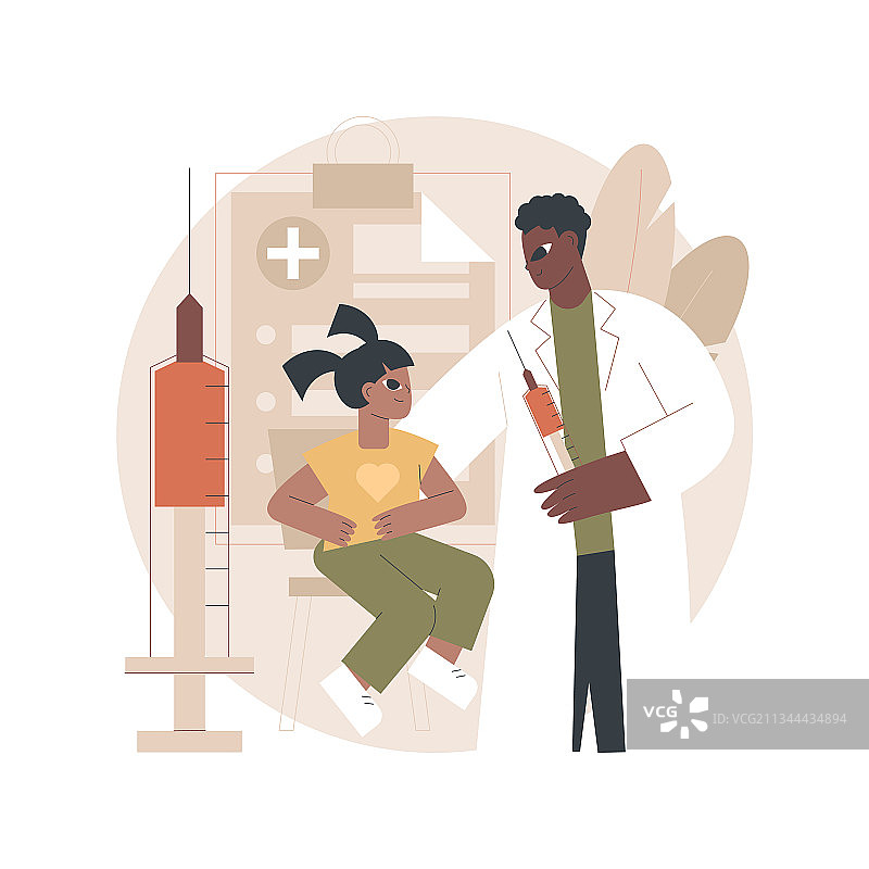 青少年疫苗接种抽象概念图片素材