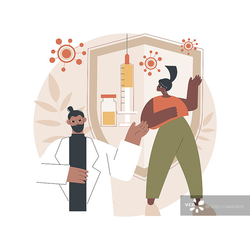 成人疫苗接种抽象概念图片素材