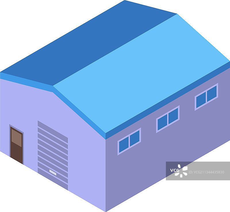 物流仓库图标2.5D机库图片素材