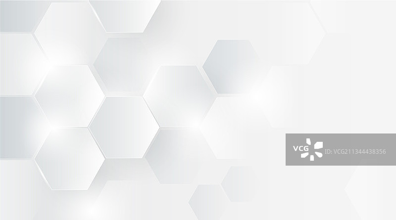 抽象六边形灰白重叠背景图片素材