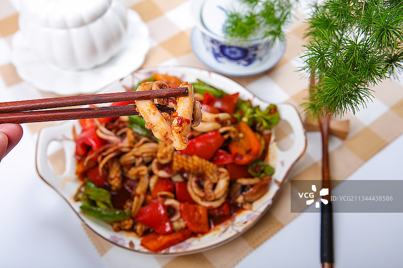 酱爆鱿鱼图片素材