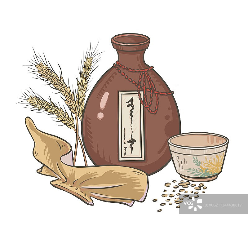 米酒元素图片素材