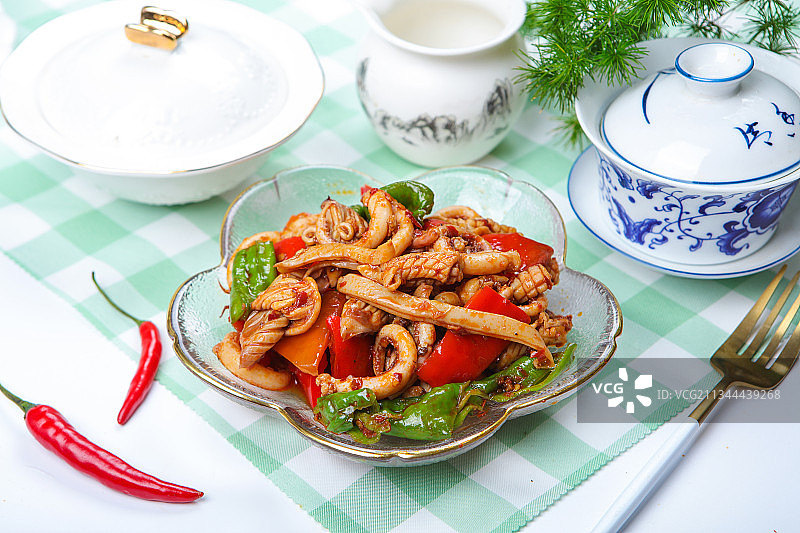 酱爆鱿鱼图片素材