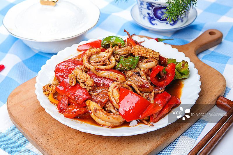 酱爆鱿鱼图片素材