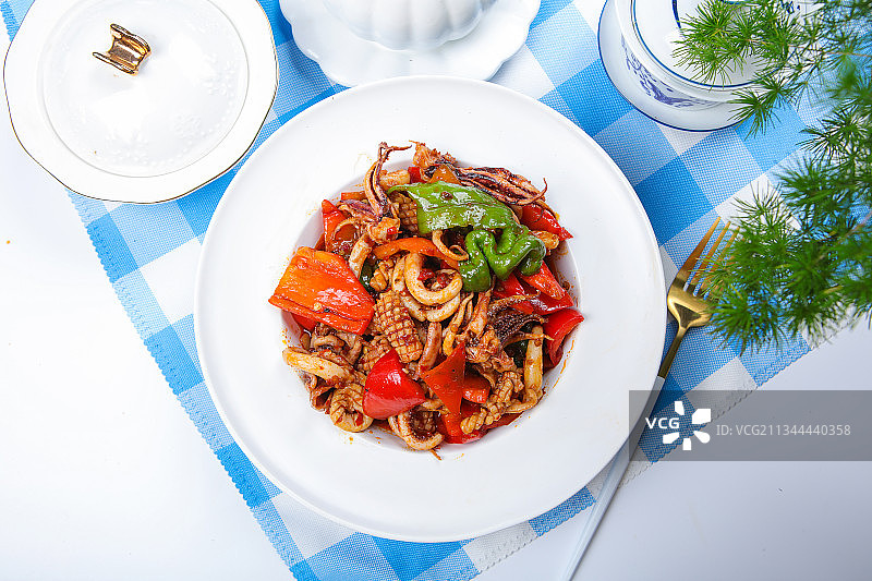 酱爆鱿鱼图片素材