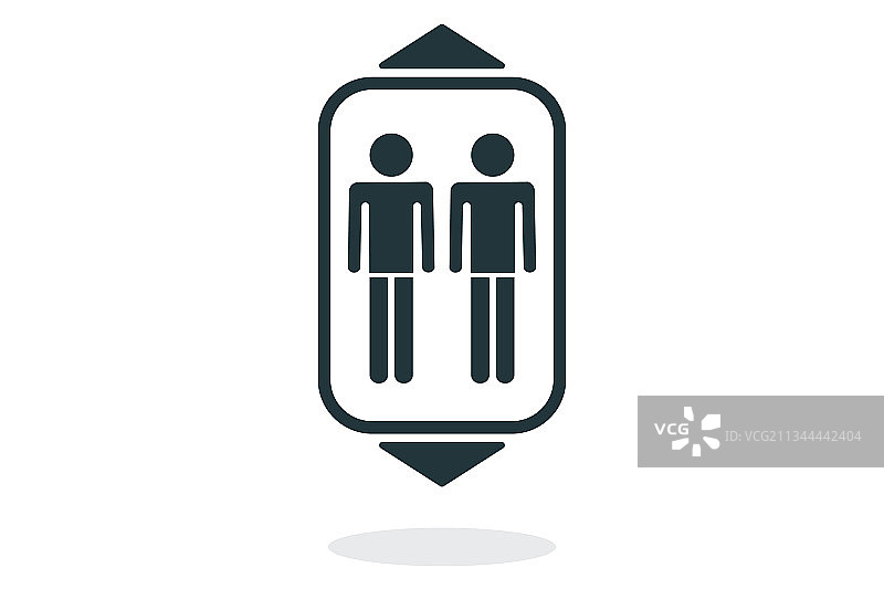 电梯简约图标扁平风格元素图片素材