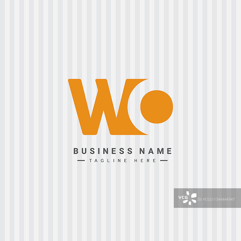首字母WO简约商务标志图片素材